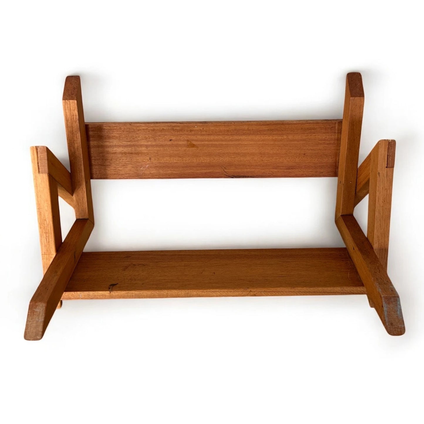 Mid Century Teak Wood Bookshelf Trough
