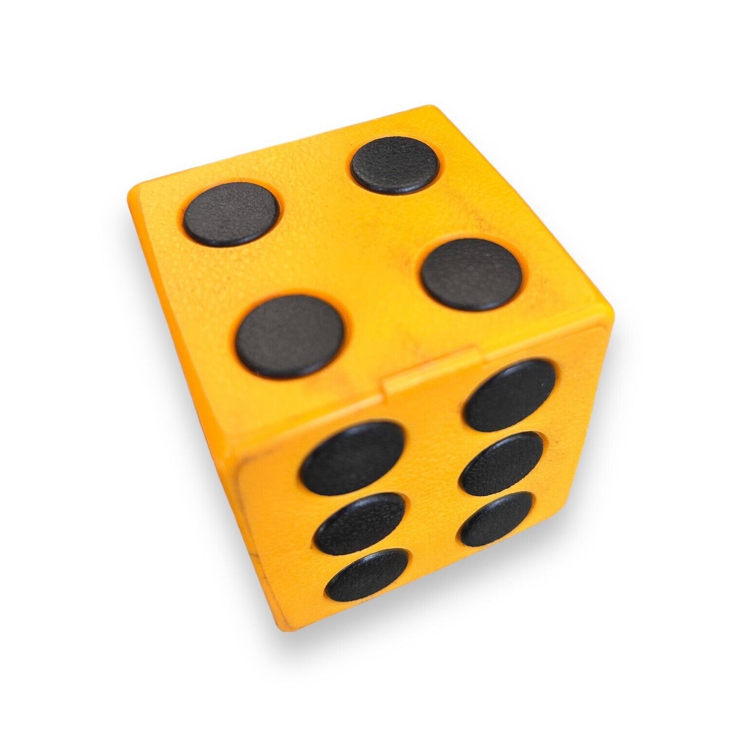 Vintage 1970s yellow emperor AM Radio Cube Dice radio