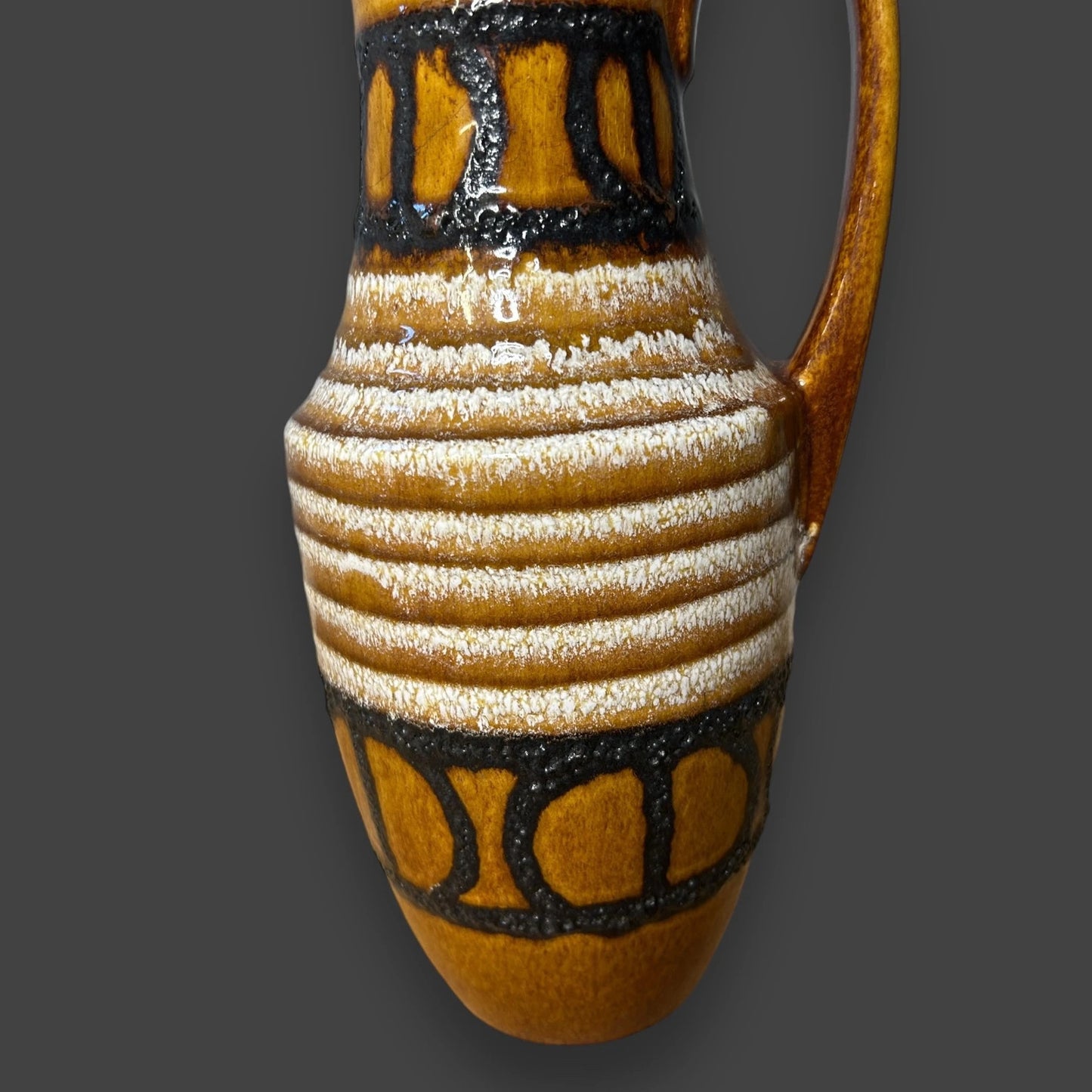 Mid Century West German Fat Lava Vase