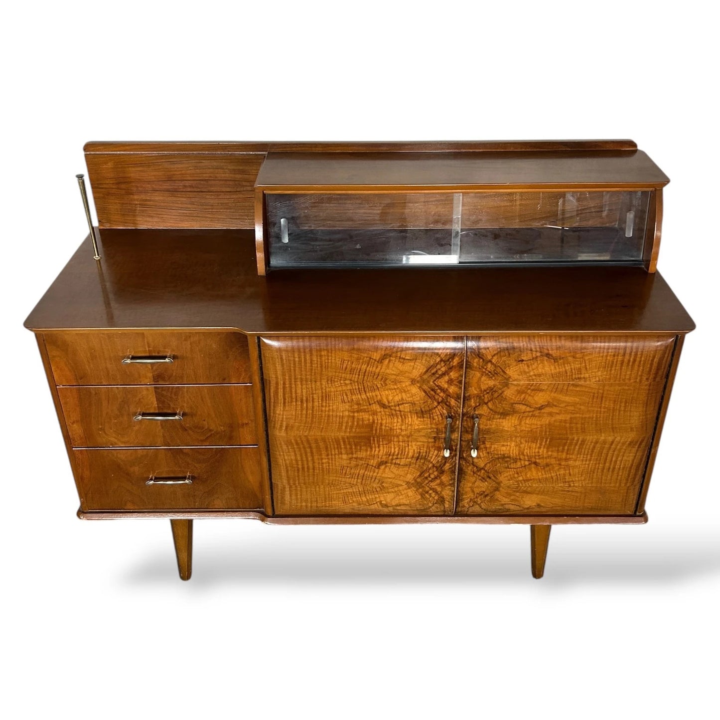 Vintage Lebus Walnut Sideboard – Mid Century Modern Cabinet