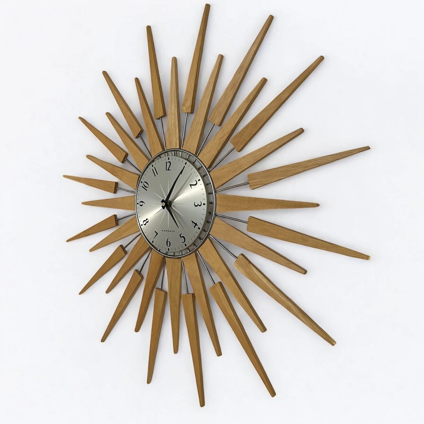 Mid Century Newgate Sunburst Wall Clock