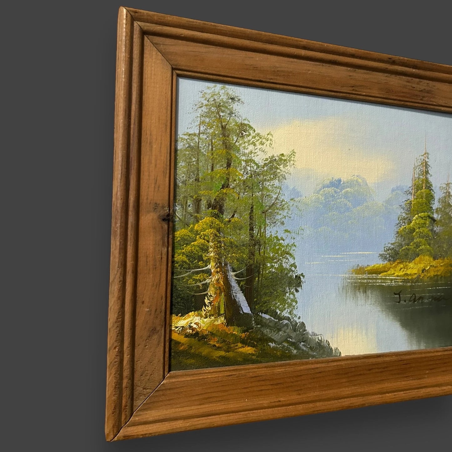 Vintage 1970s Nature Landscape Oil Painting