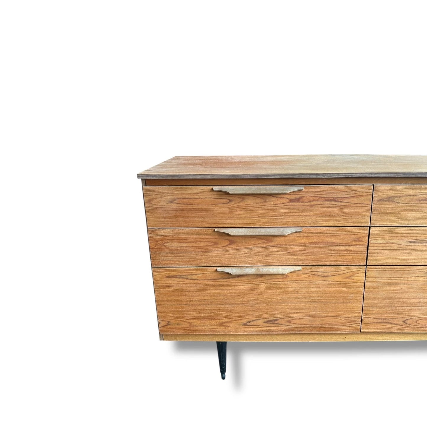 Mid Century Modern Teak Storage Drawers Chest of Drawers Tall Boy