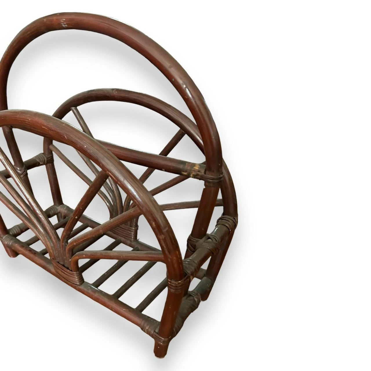 Mid Century Bamboo Magazine Rack