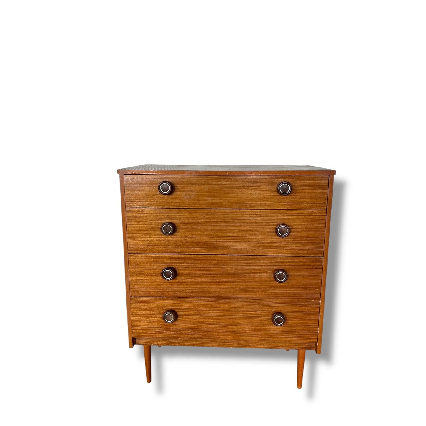 Mid Century modern tea wood chest of drawers tall boy