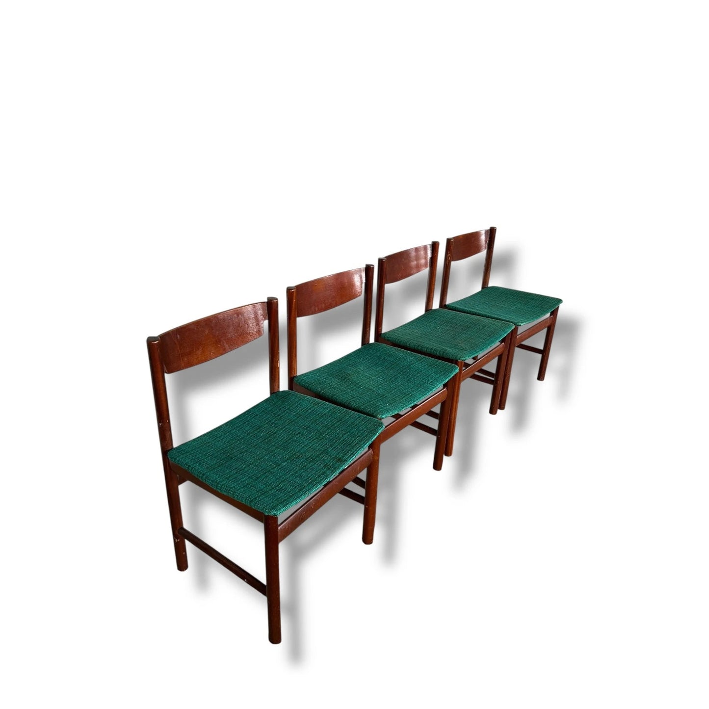 Mid Century Modern Rosewood Veneer Set of Four Dining Chairs