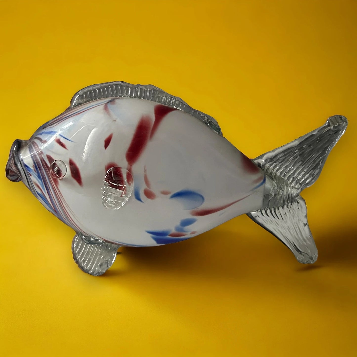 Vintage 1970s Murano Glass Fish Sculpture
