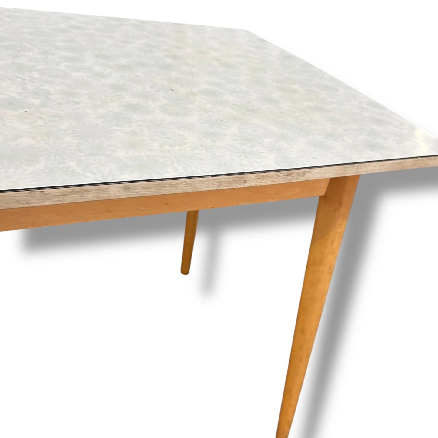 Vintage Mid-Century Formica Kitchen Table – Retro Patterned Top