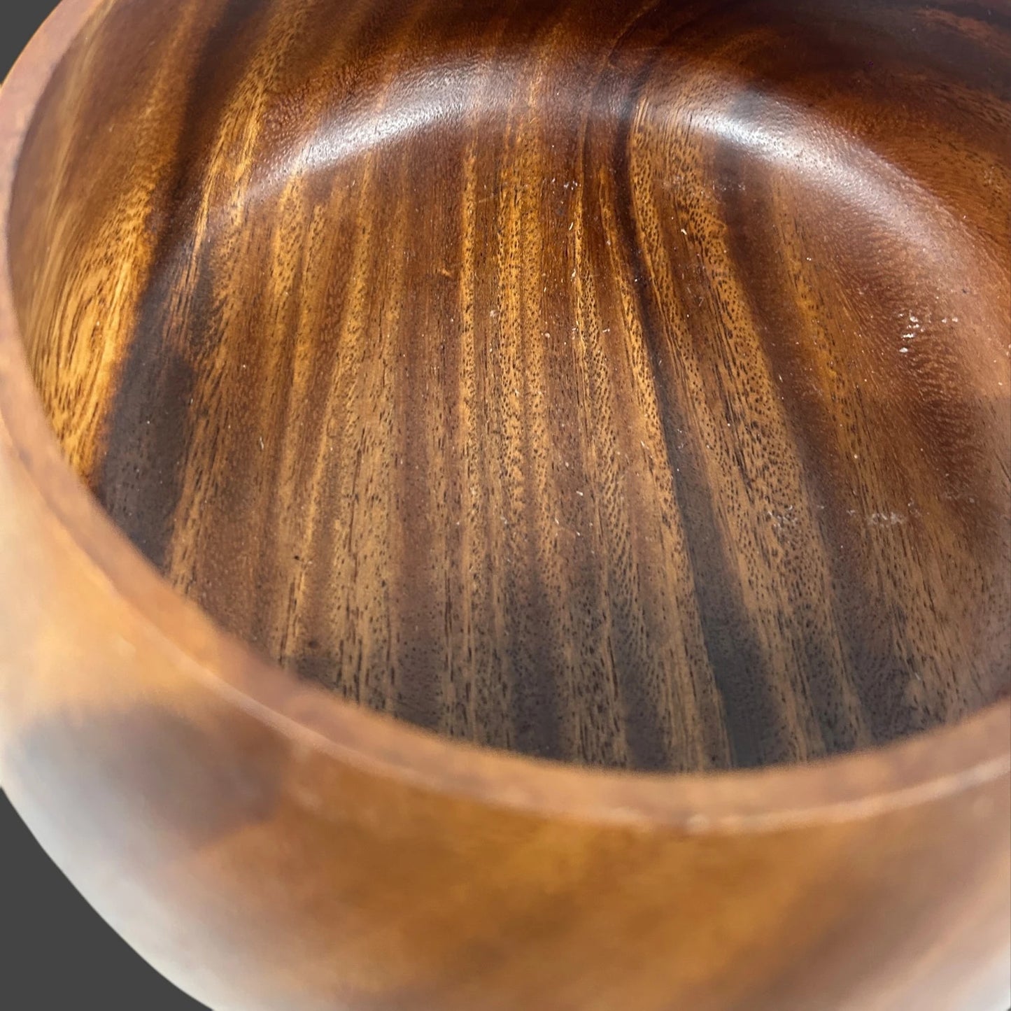 Mid Century monkeypod wood salad bowl