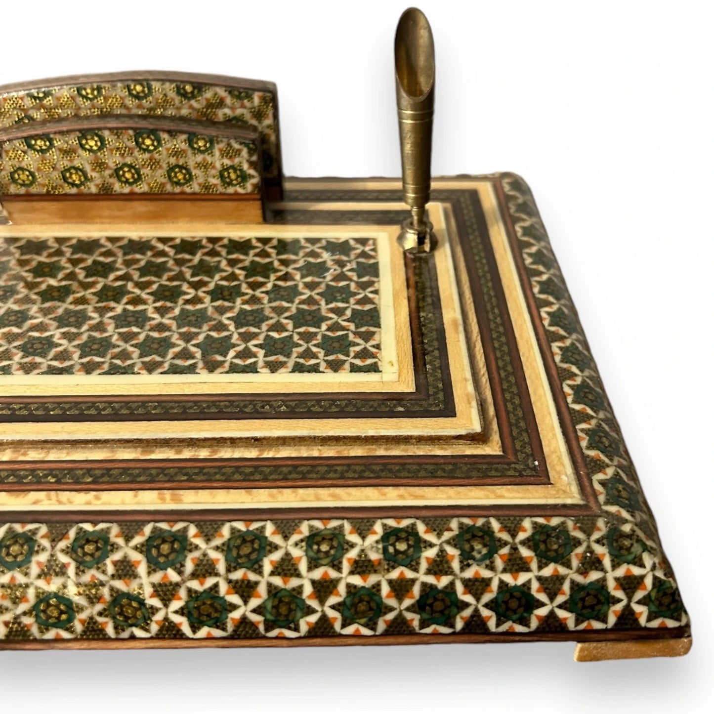 Mid Century Persian Khatam Pen Holder