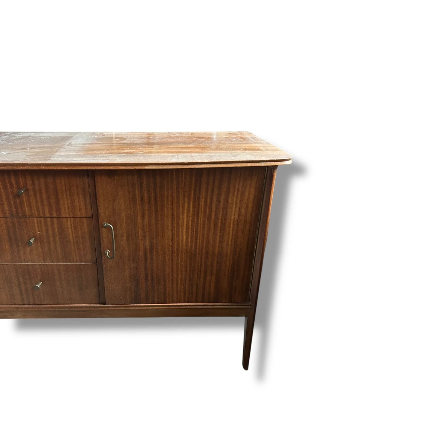 Vanson Teak & Mahogany Sideboard Credenza | Mid Century Modern Vintage Storage Cabinet