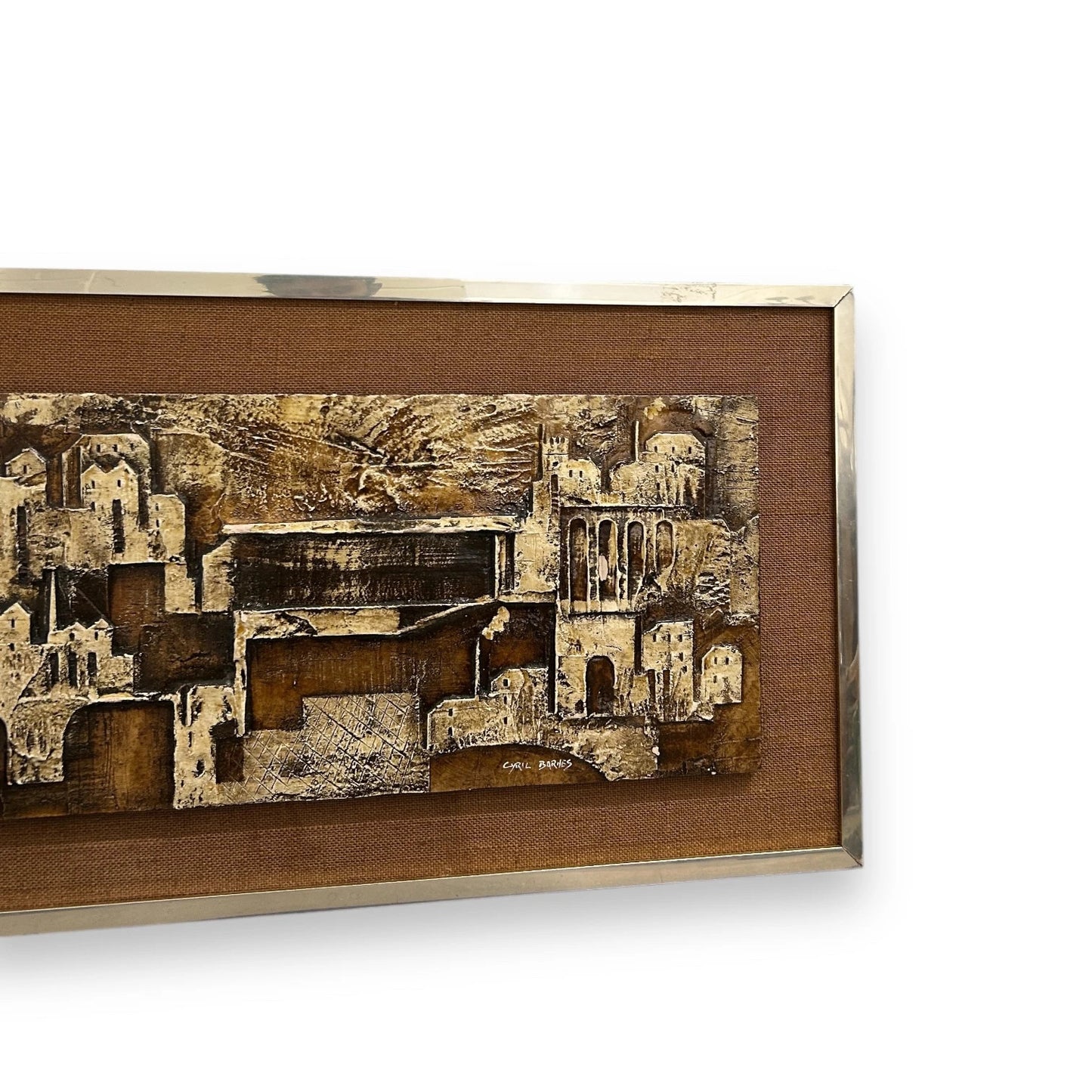 Mid Century Cyril Barnes Brutalist Abstract Painting