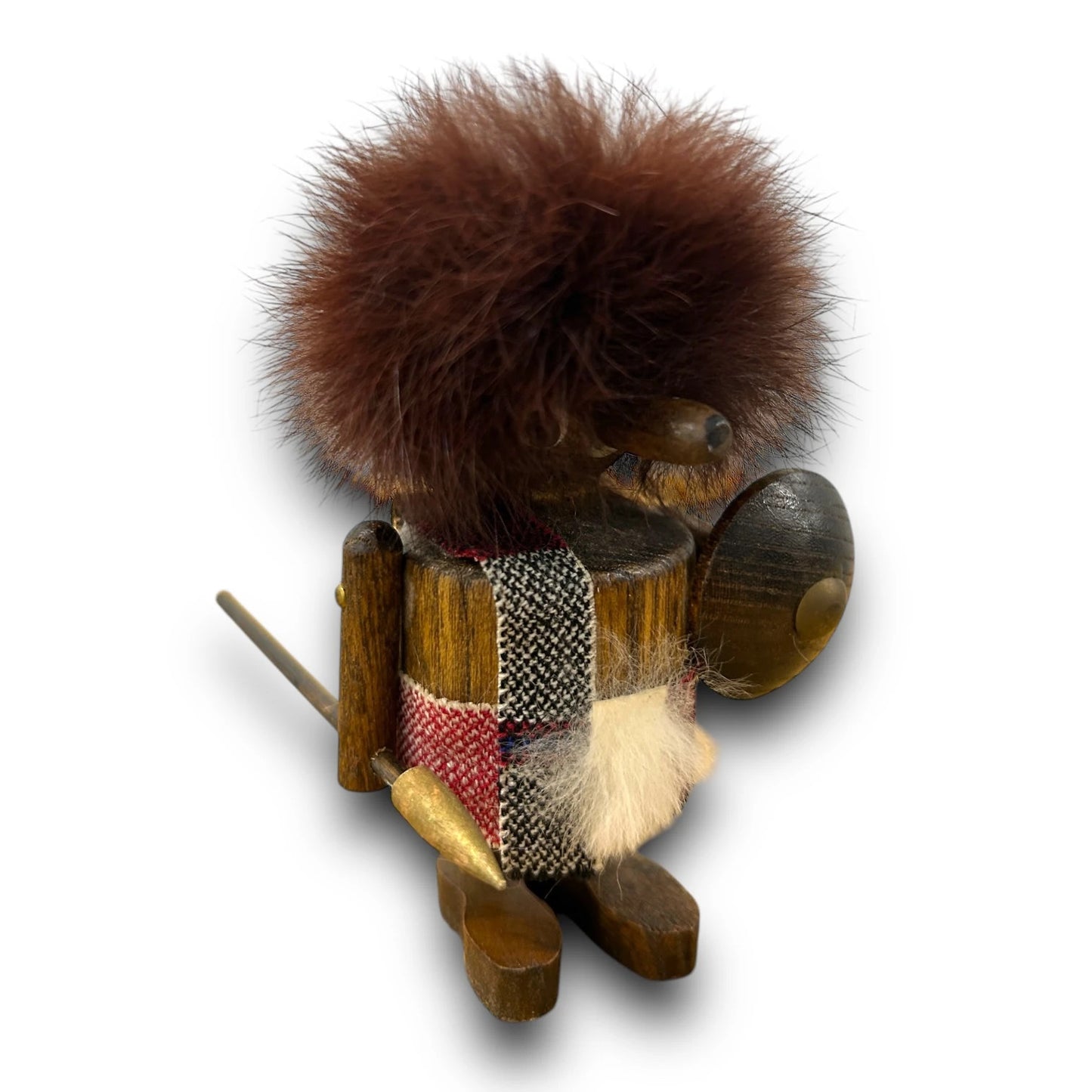 Mid Century Japanese Warrior Teak Wood Gonk