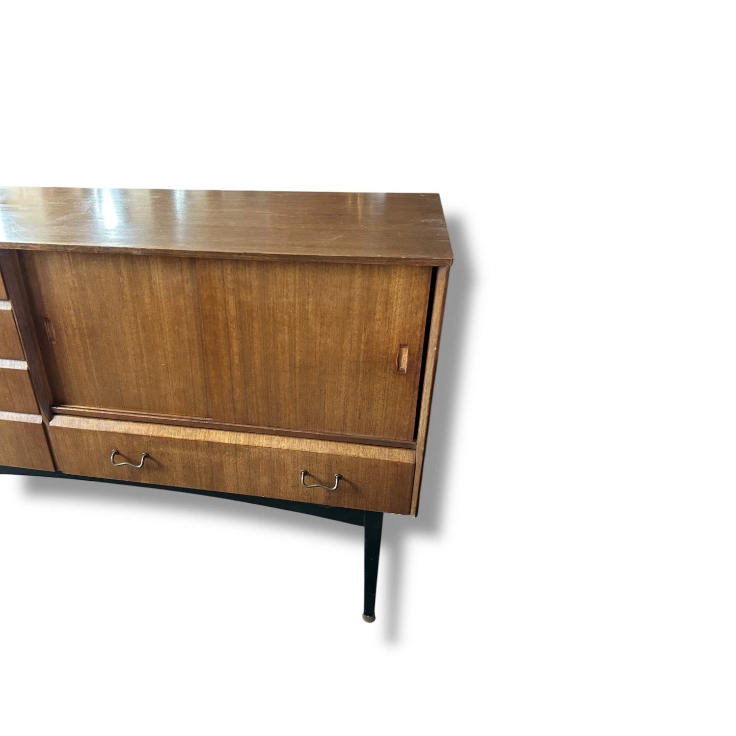 Mid Century Modern Nathan Sideboard Sliding Doors Cabinet
