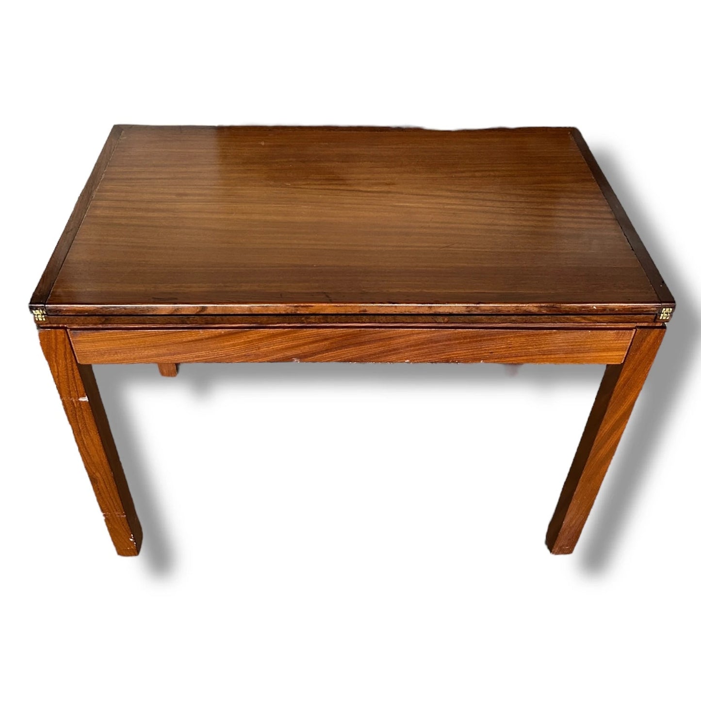 Mid Century Danish Teak Games Table | Vintage 1960s Convertible Card Table