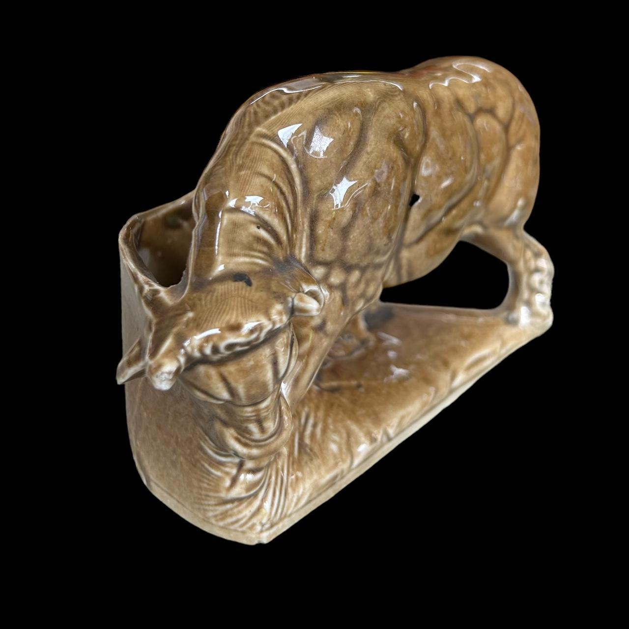 Vintage 1960s Ceramic Bull Milk Creamer