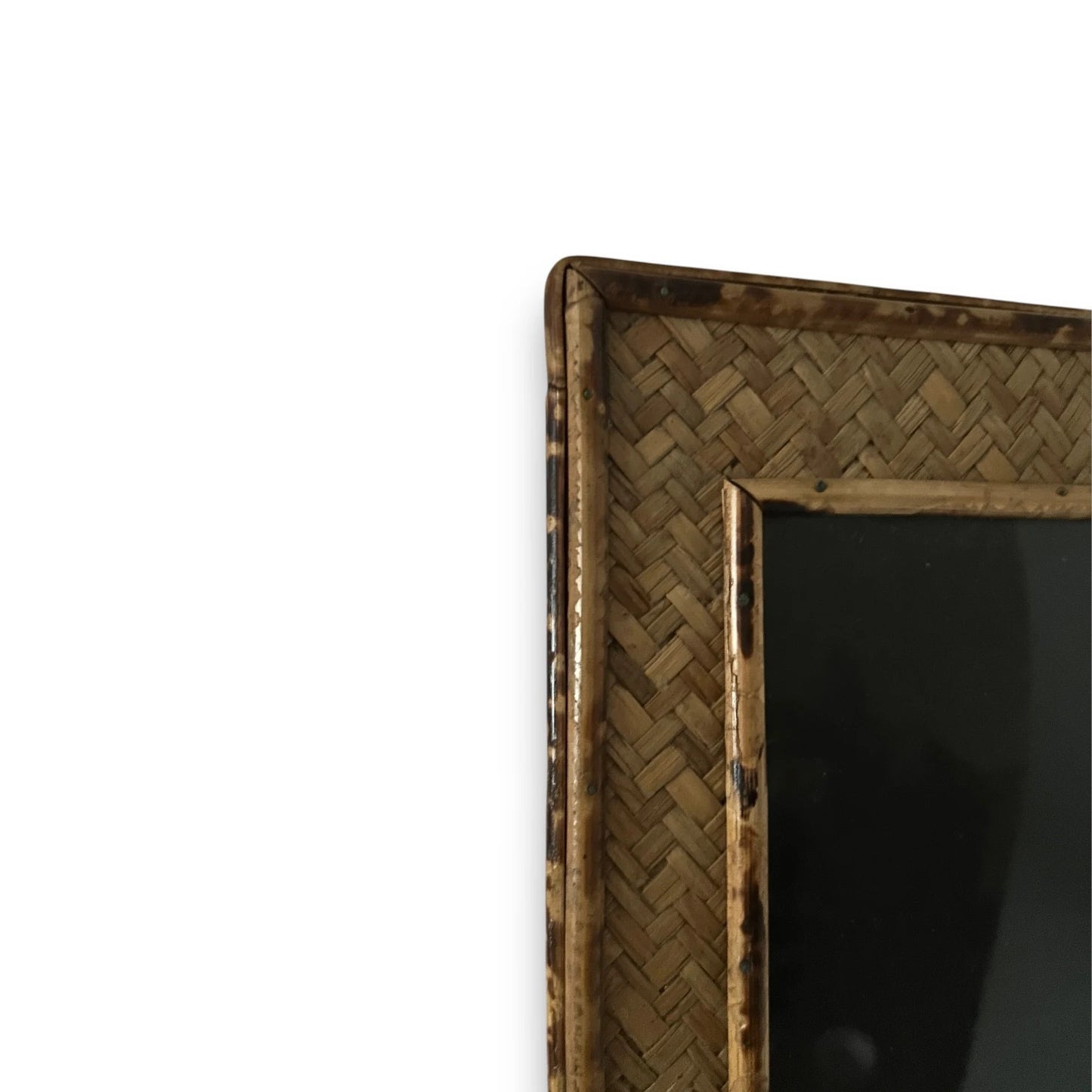 Vintage 1970s Tortoiseshell Bamboo Picture Frame
