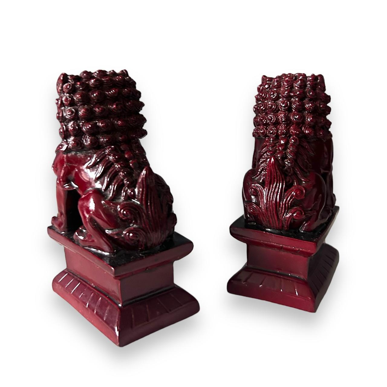 Vintage 1960s Foo Dog Statues