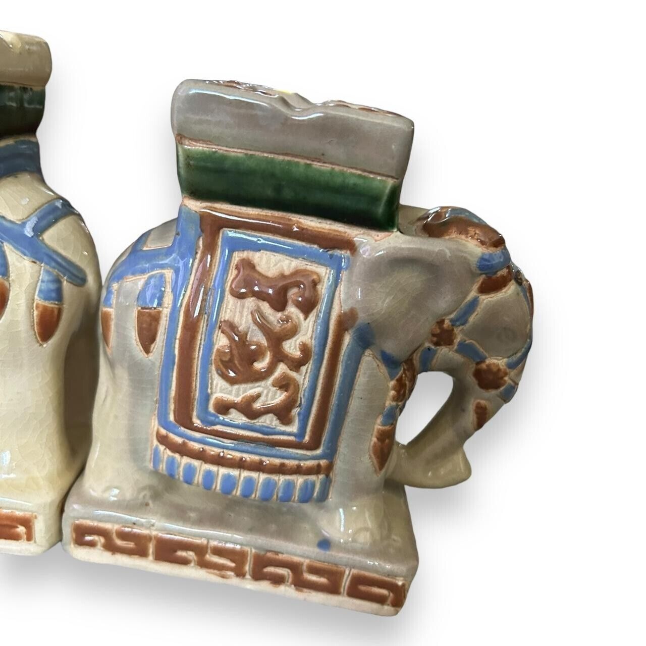 Vintage 1970s Chinese Elephant Bookends