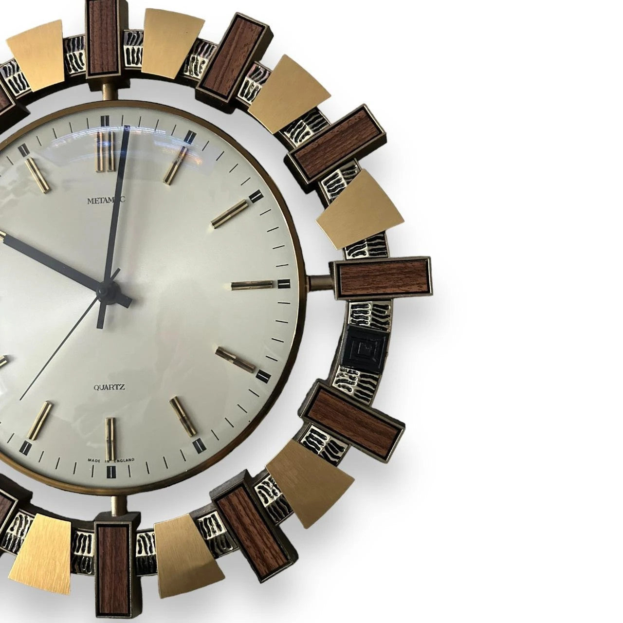 Mid Century Metamec Sunburst Wall Clock