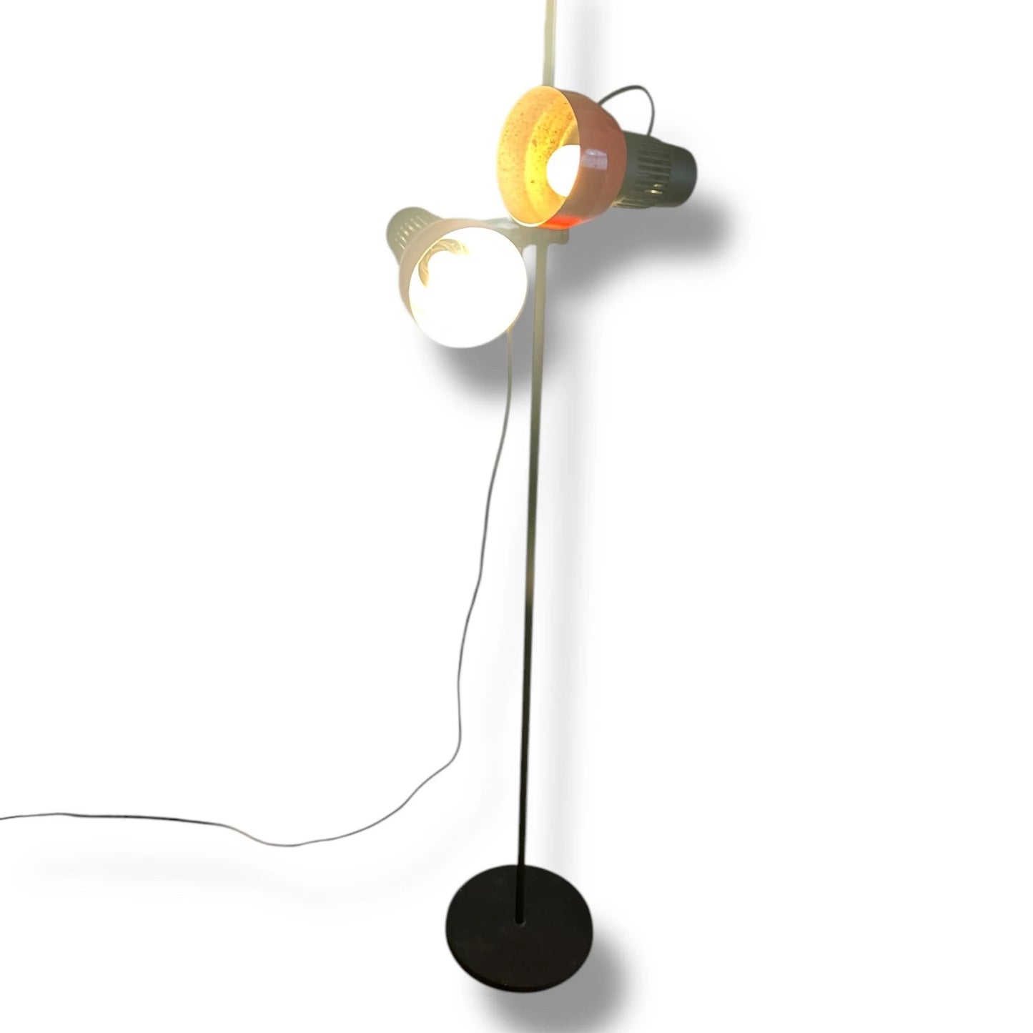 Mid Century Red and Black Floor Lamp