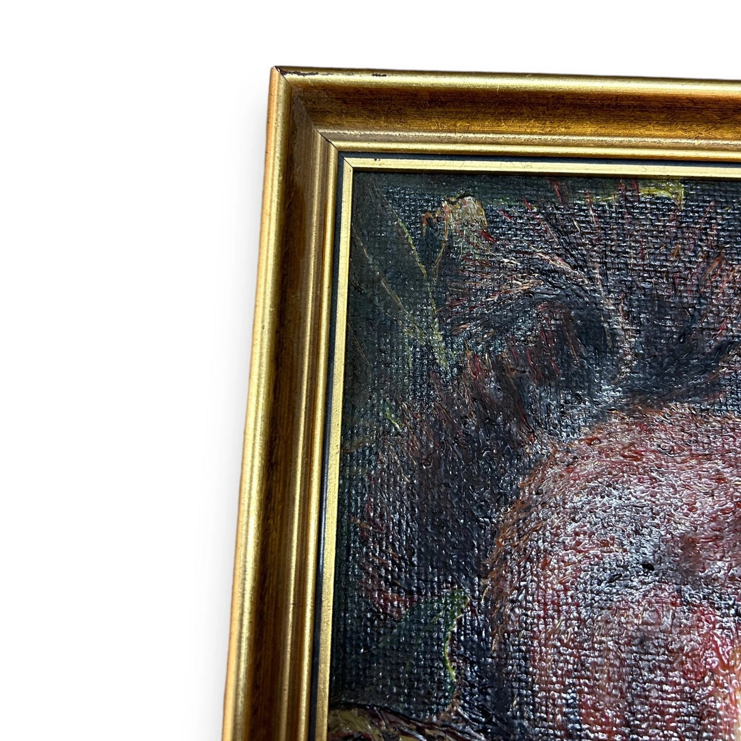 Vintage 1980s Squirrel Oil Painting