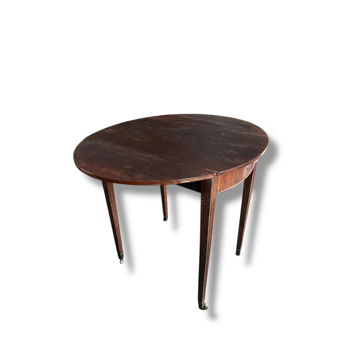 Vintage Mahogany Drop Leaf Table Trolley on Castors – Georgian Style, Extendable Side Table