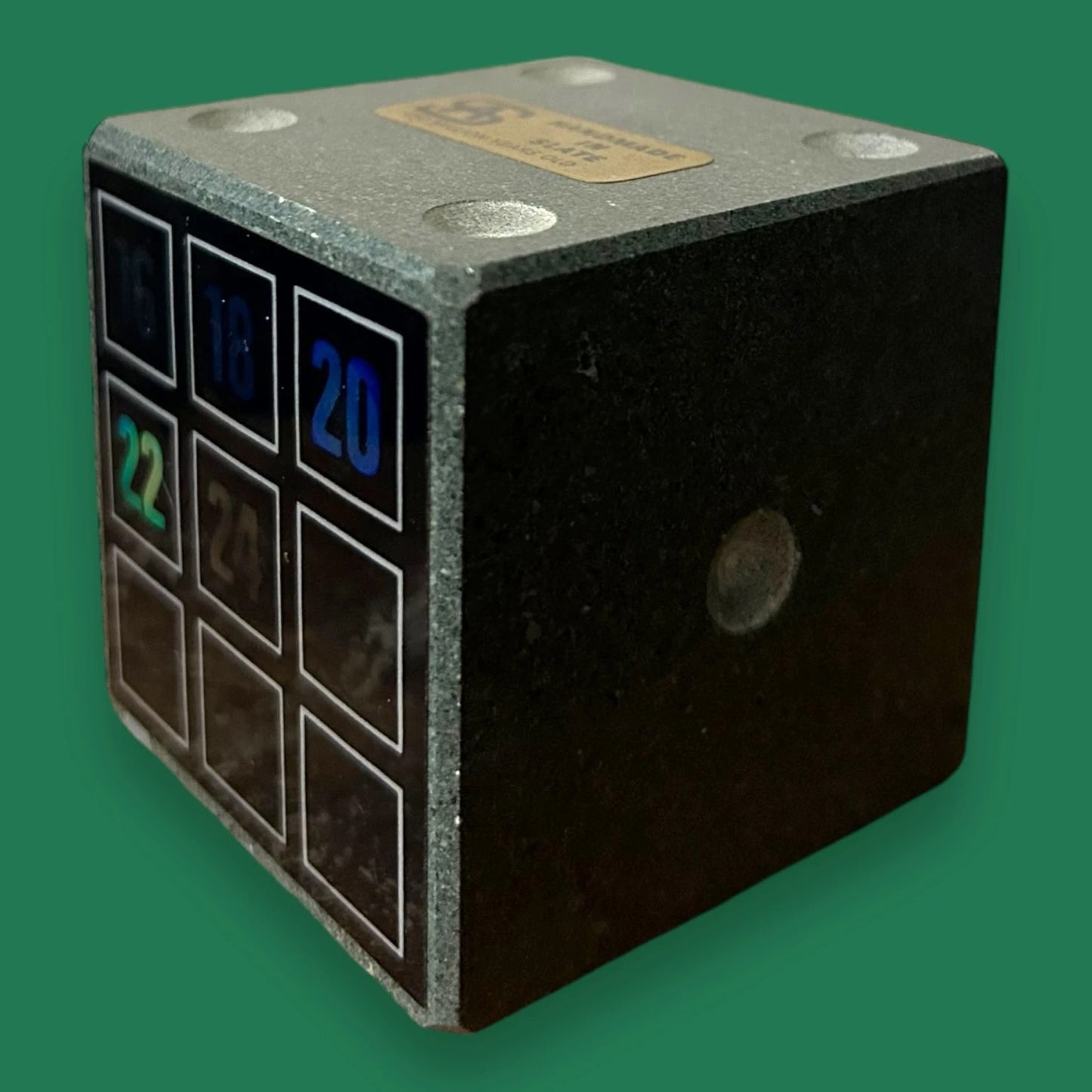 Vintage 1960s Slate Dice Paperweight