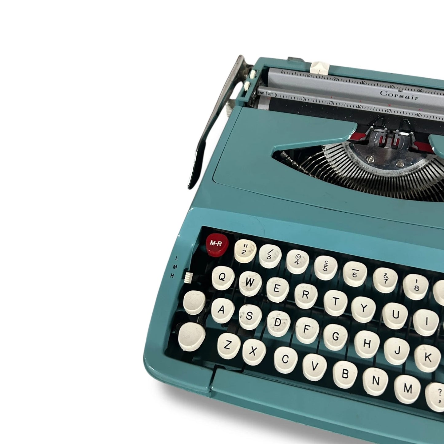Mid Century Modern Smith Corona Blue Portable Typewriter