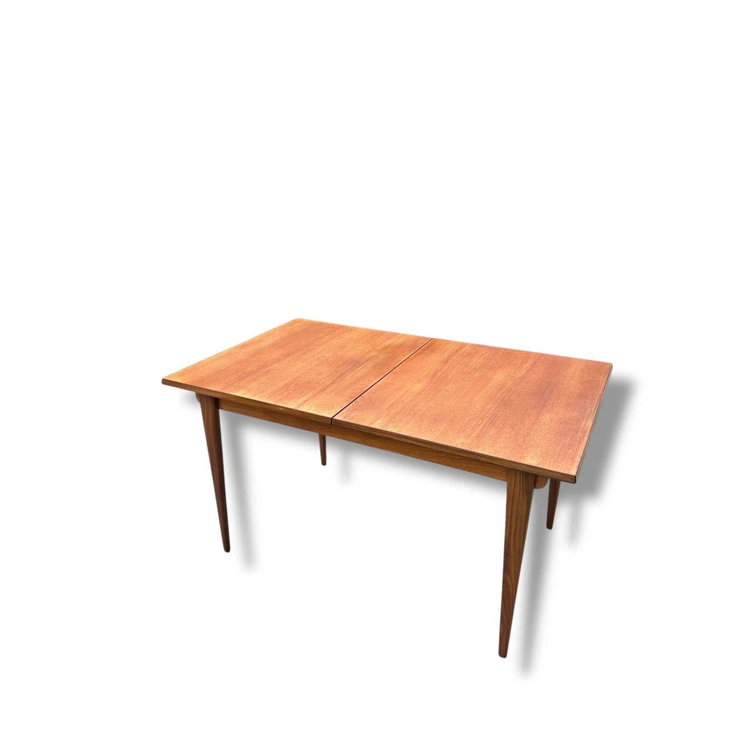 White & Newton Mid-Century Modern Teak Dining Table – British 1960s Extending Table