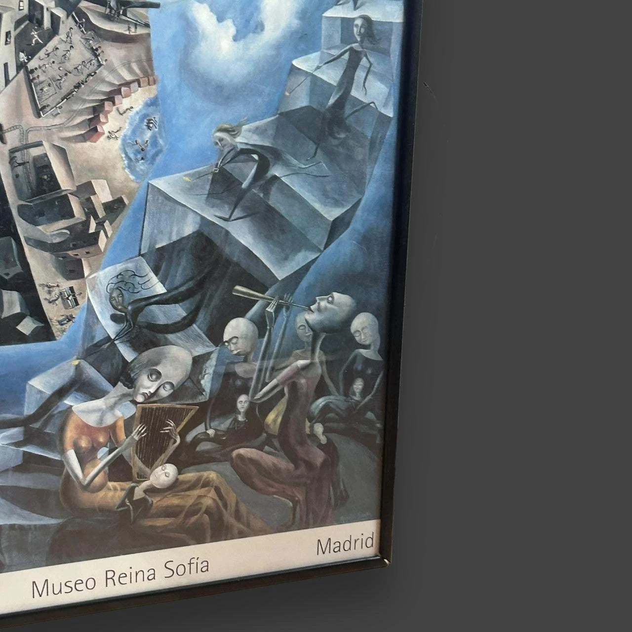 Vintage 1990s Spanish Art Exhibition Poster Un mundo Ángeles Santos