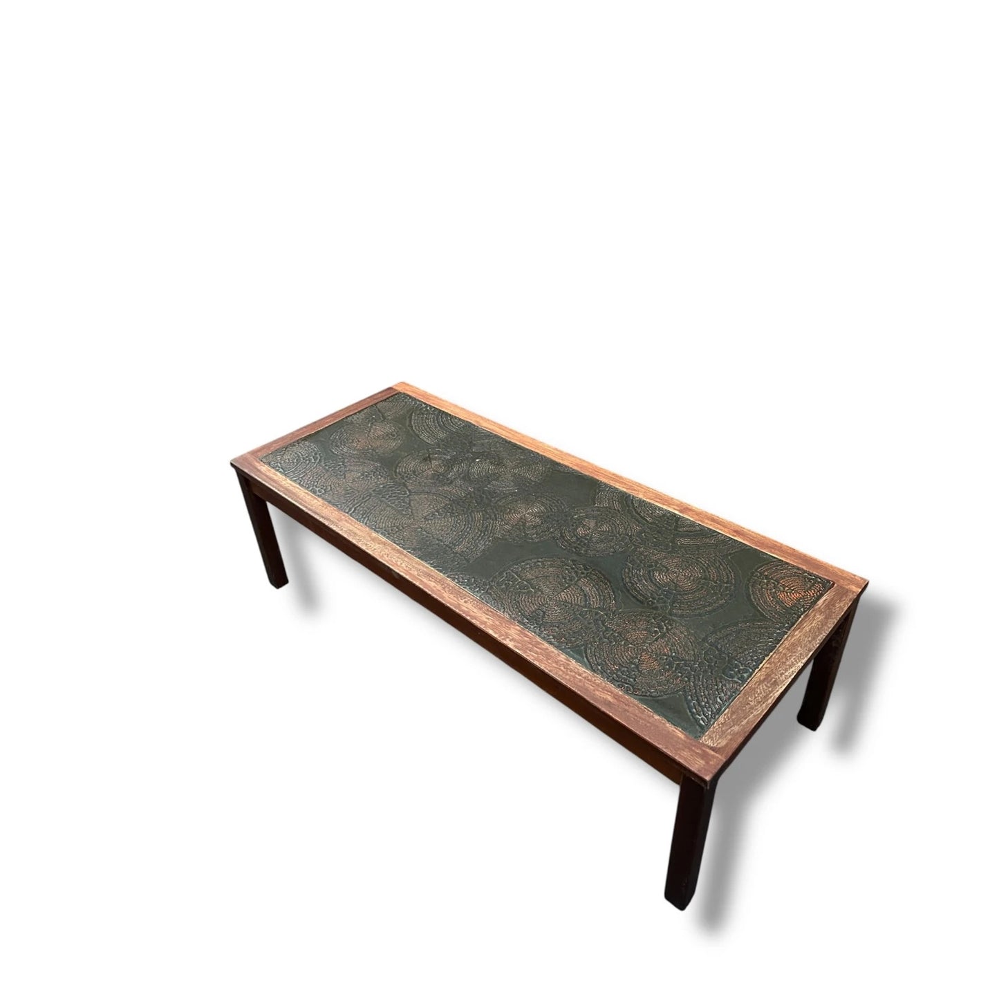 Mid Century Modern Danish Teak Brutalist Coffee Table