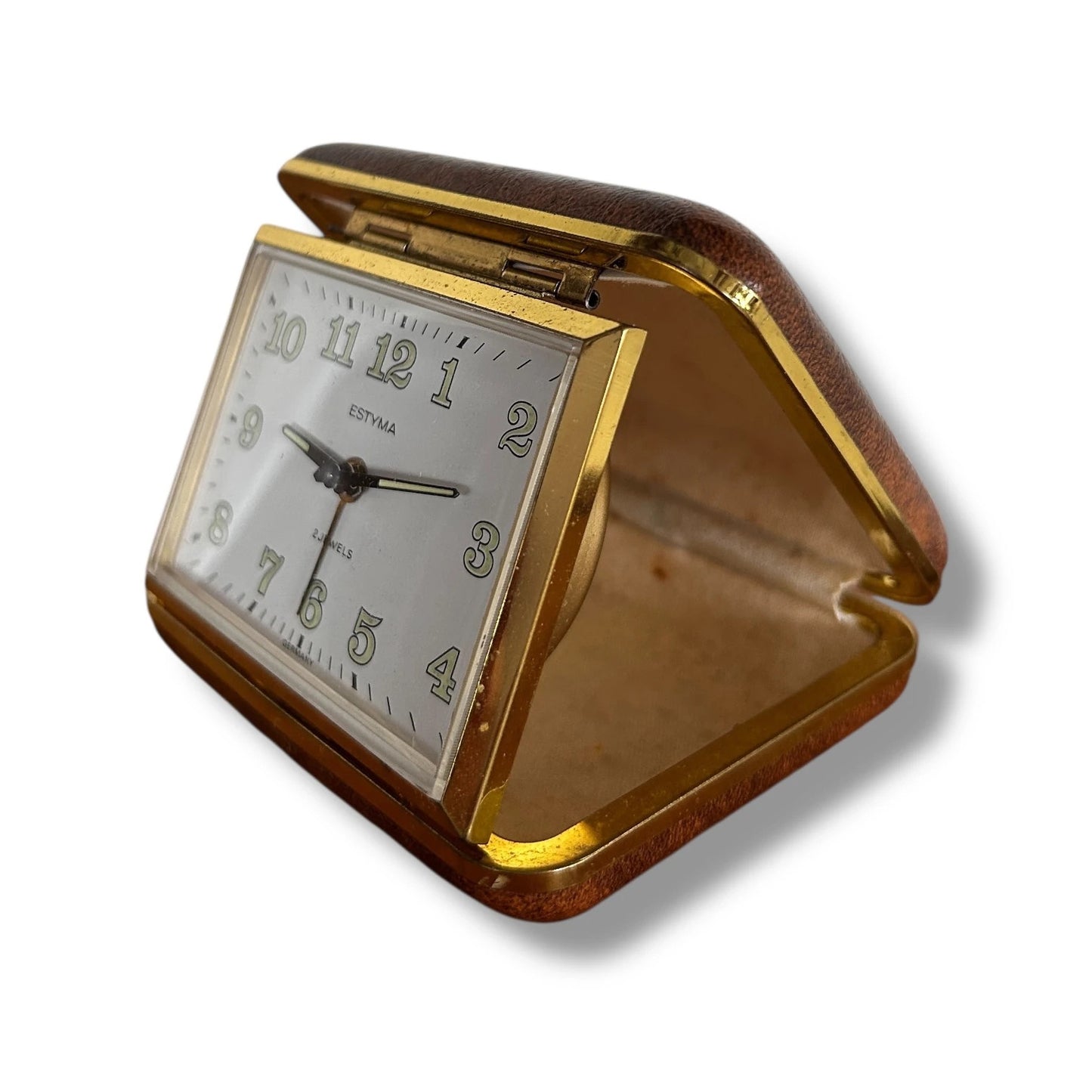 Mid Century Vintage Estyma Travel Table Clock