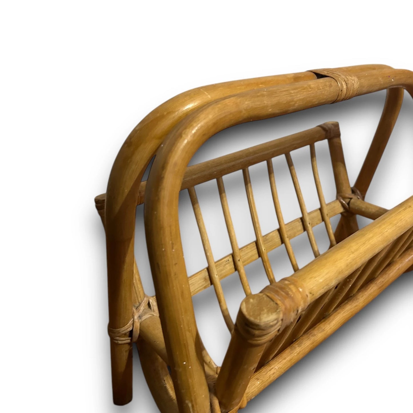 Mid century bamboo magazine rack