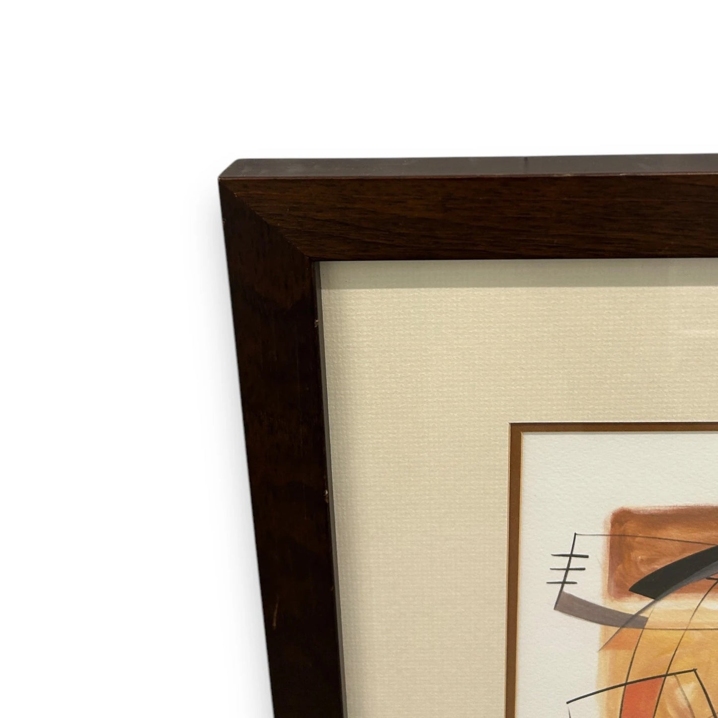 Vintage 1980s Alfred A Gockel Abstract Framed Art Lithograph