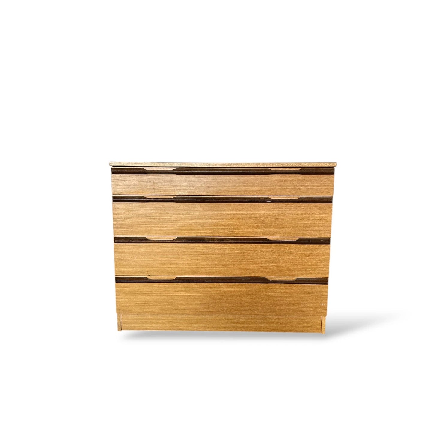 Mid Century Avalon Teak Chest of Drawers – 4 Drawer Vintage Dresser