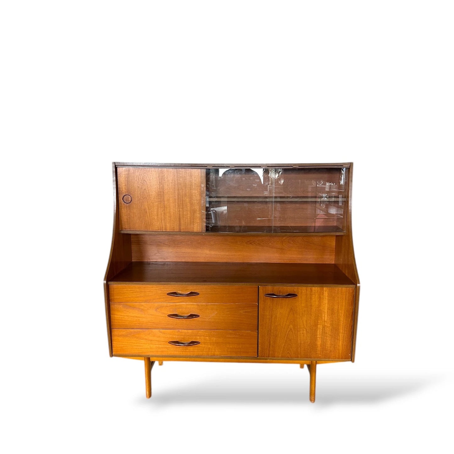 Mid Century Avalon Highboard, Teak Sideboard Cabinet, Vintage Drinks Cabinet