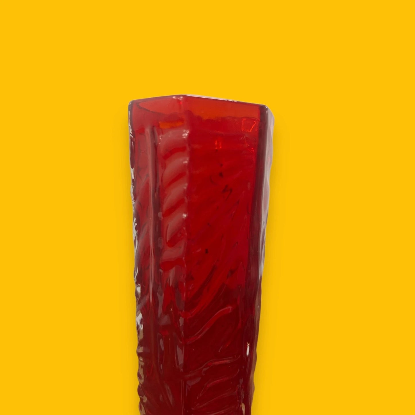 Mid Century Japanese Lava Glass Vase