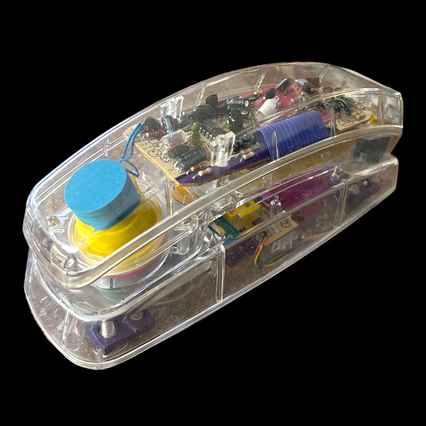 Vintage 80s Transparent Lightup Telephone