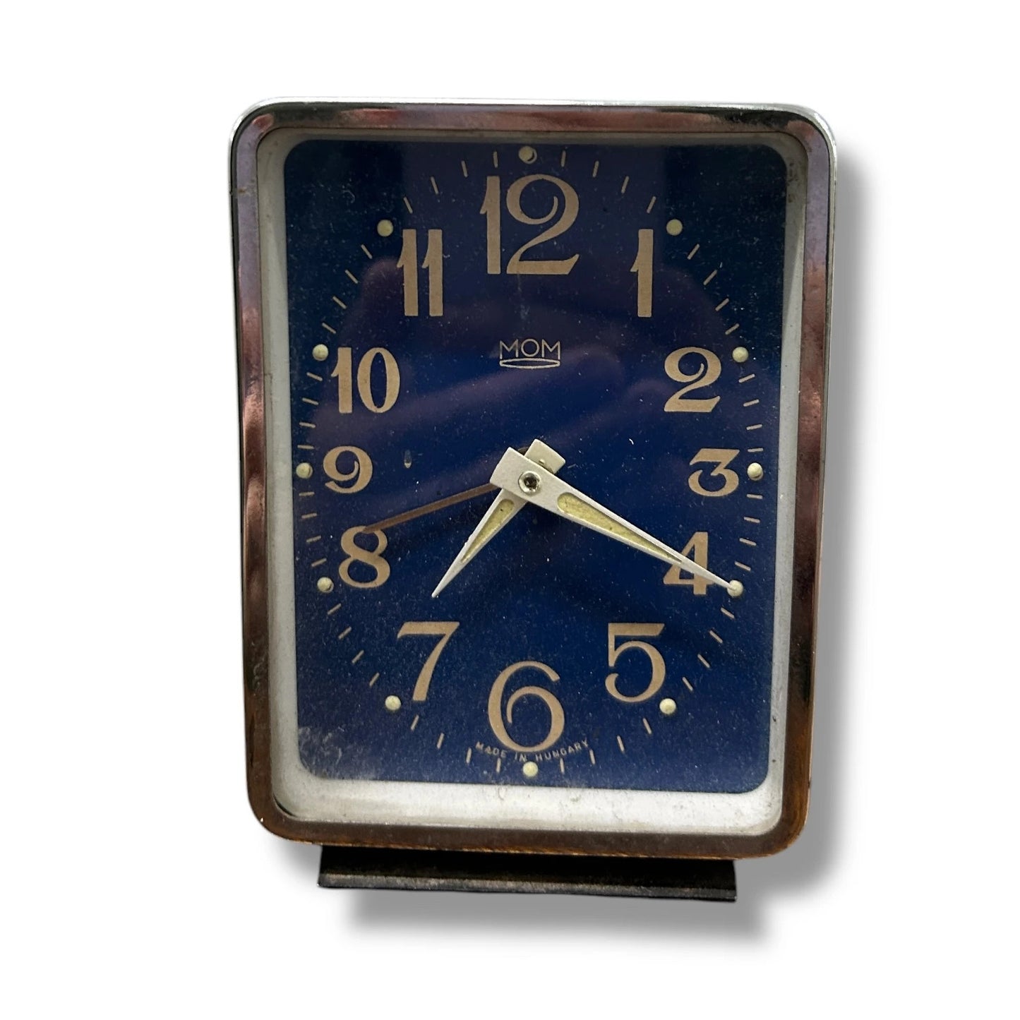 Mid Century Cobalt Blue MOM Hungary Alarm Clock