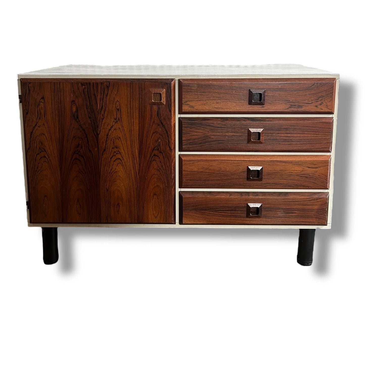 Mid Century Modern Space Age and Rosewood Norwegian Small Sideboard Cabinet