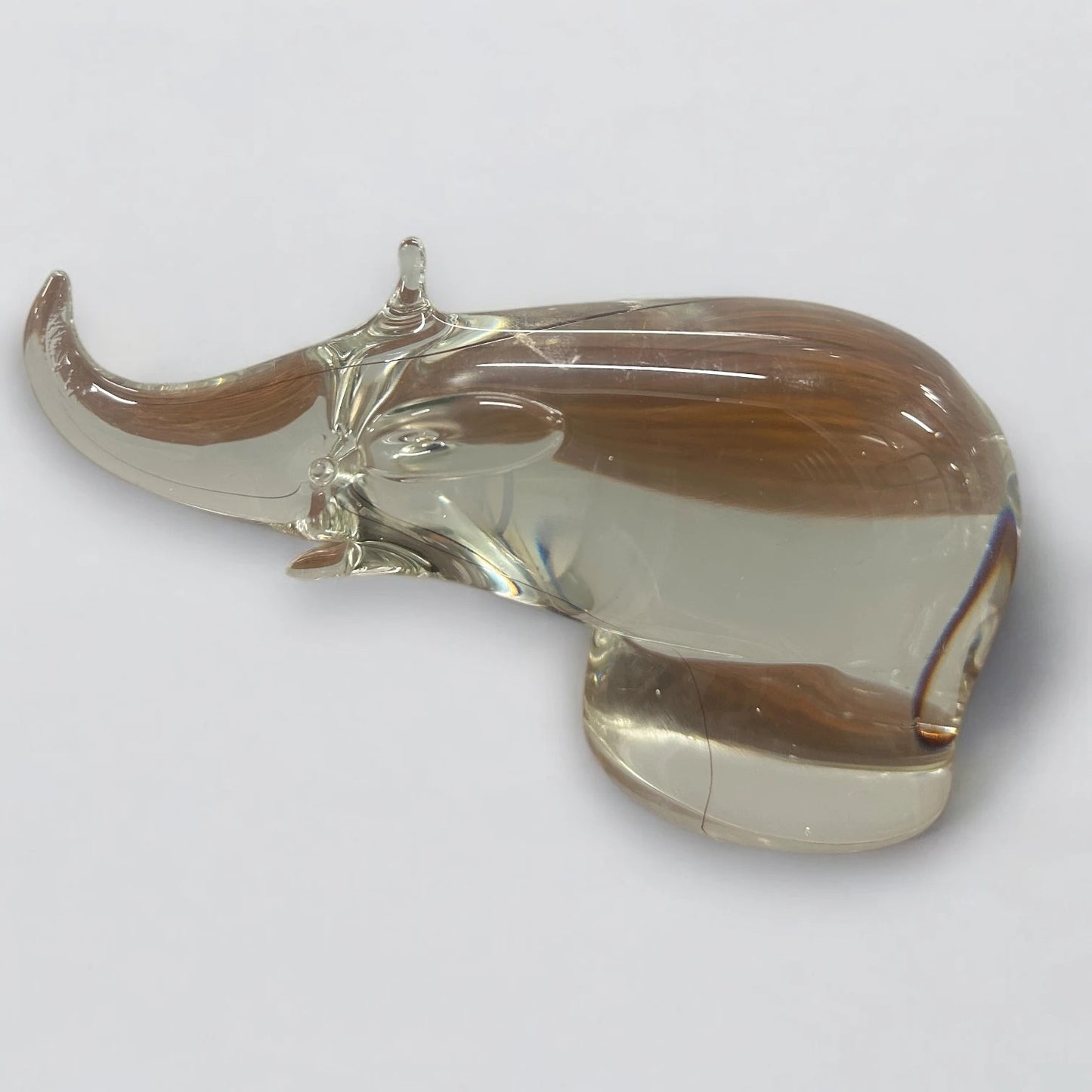 Vintage 1970s Murano Glass Rhino Paperweight