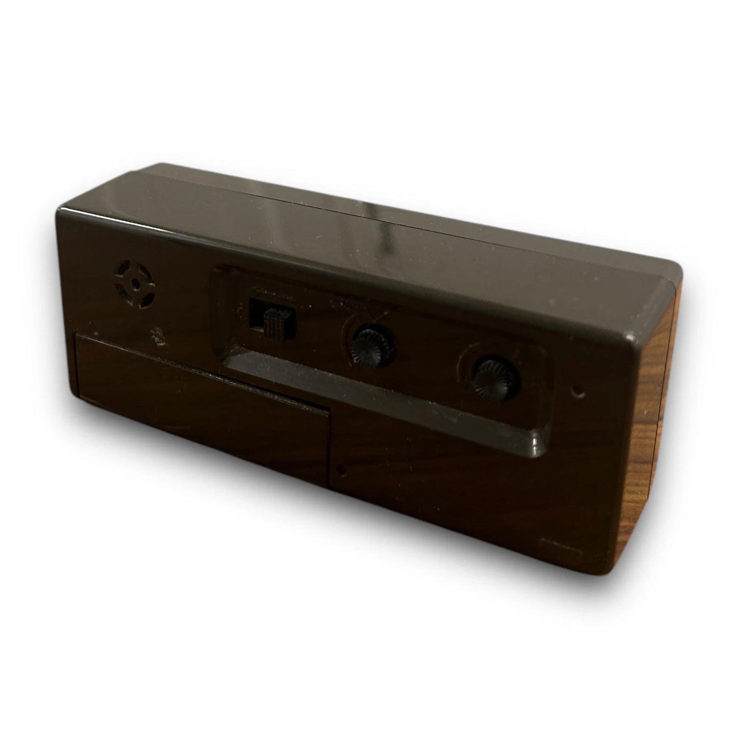 Vintage 80s Brown Star Mini Clock