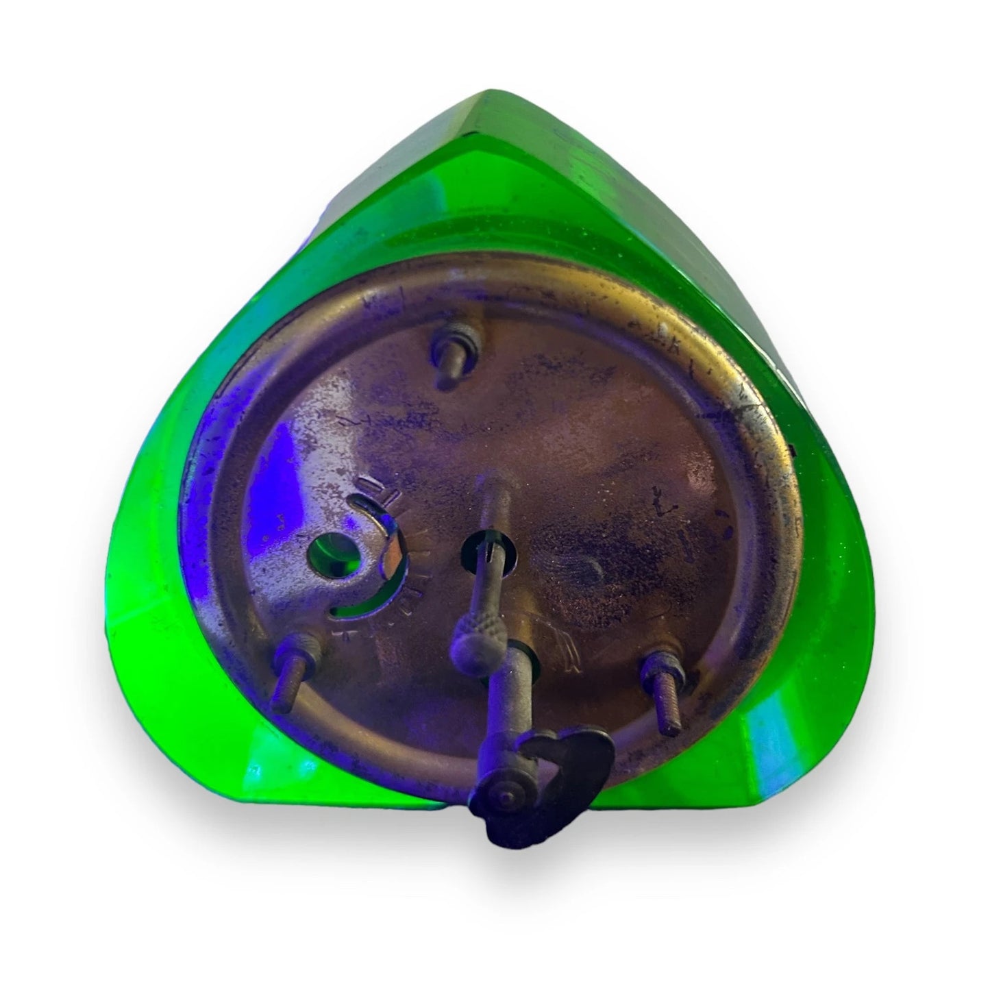 Art Deco Green Uranium Glass Table Clock