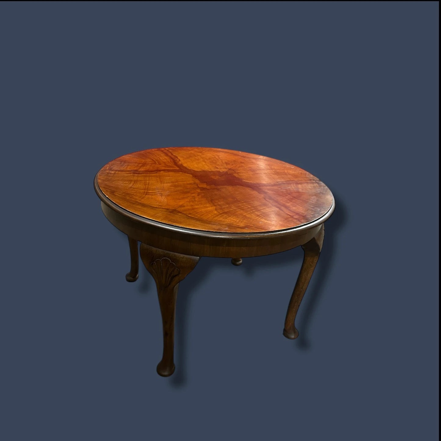 Mid Century Round Walnut Coffee Table