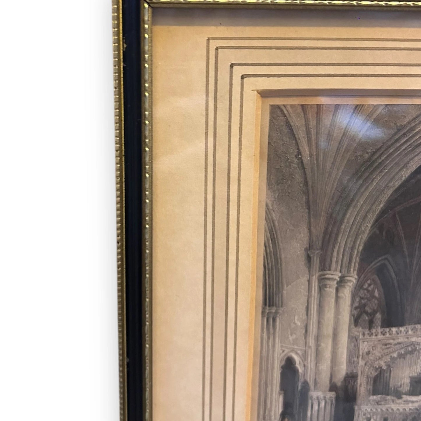 Vintage 1950s Exeter Church Framed Picture