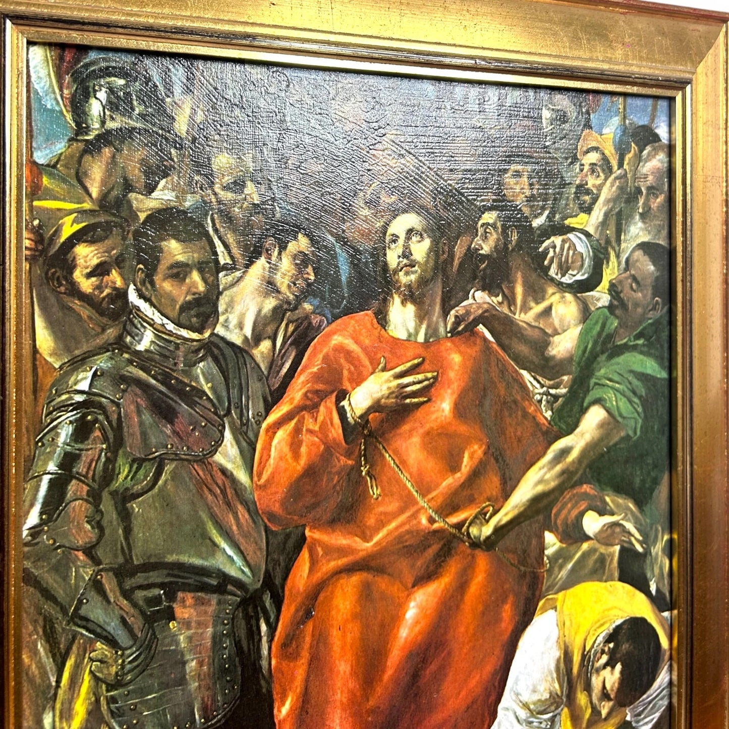 Vintage 1980s The Disrobing of Christ Framed Picture