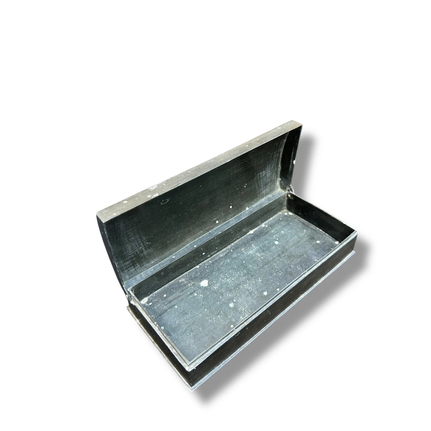 Vintage Middle Eastern Embossed Metal Box – Islamic Geometric Design Jewellery or Trinket Storage