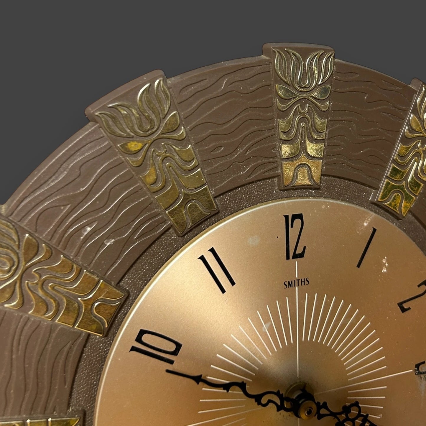 Mid Century Sunburst Smiths Wall Clock