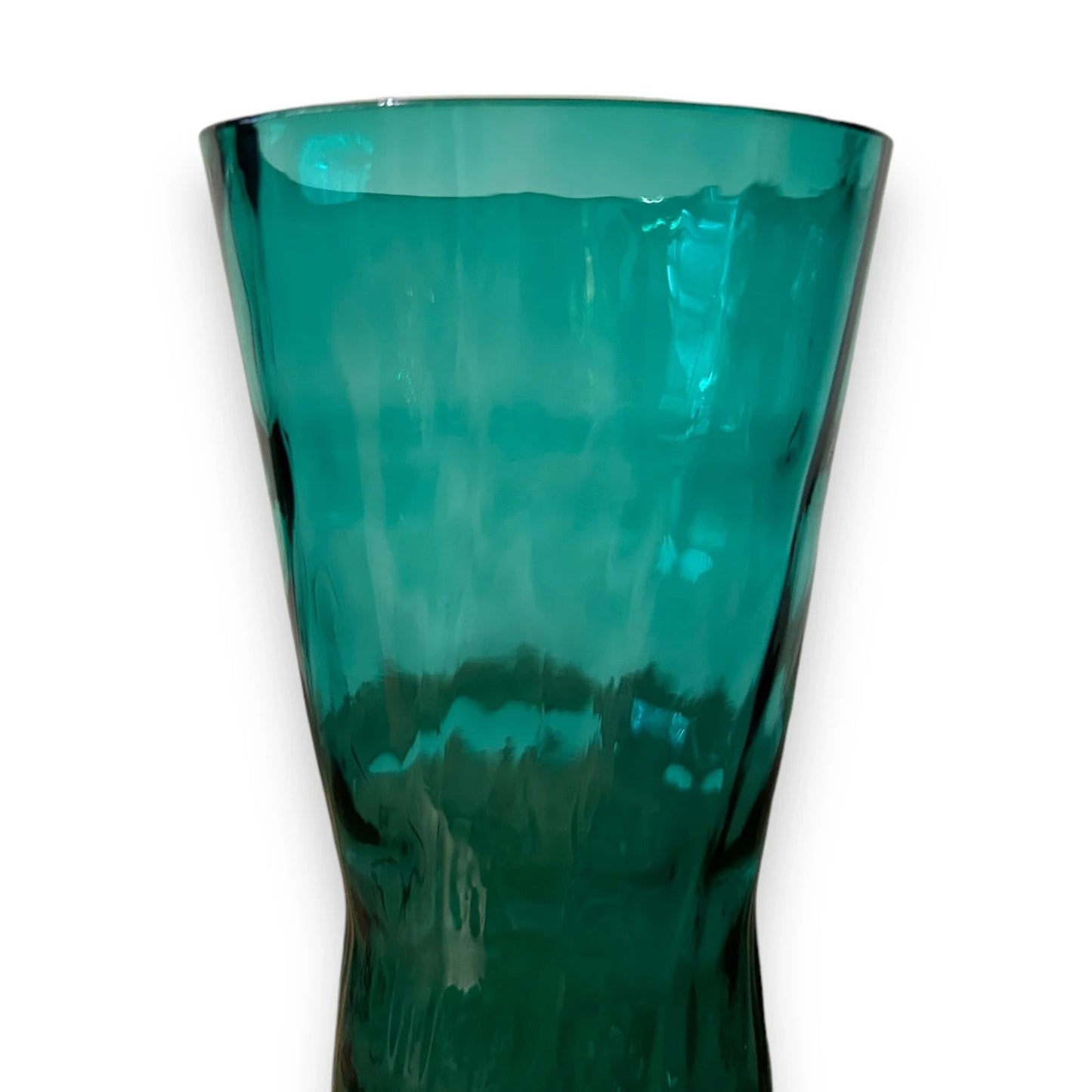 Mid Century Scandinavian Turquoise Glass Vase